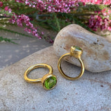 Behrianna Cocktail Ring - 7.5 mm - Peridot - Solid Gold - More Options Available