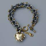 Enriqueta Bracelet - 18ct Solid Gold & Black Silver
