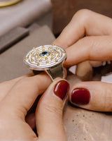Helix Ring - Blue Topaz