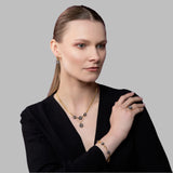 Mini Ophelia Pendant - 18ct Solid Gold, Black Silver & Diamonds