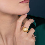Harmony Sculptural Heart Ring - Solid Gold