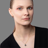 Mini Ophelia Drop Earrings - Citrine - Black & Gold