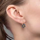 Mini Ophelia Drop Earrings - Citrine - Black & Gold