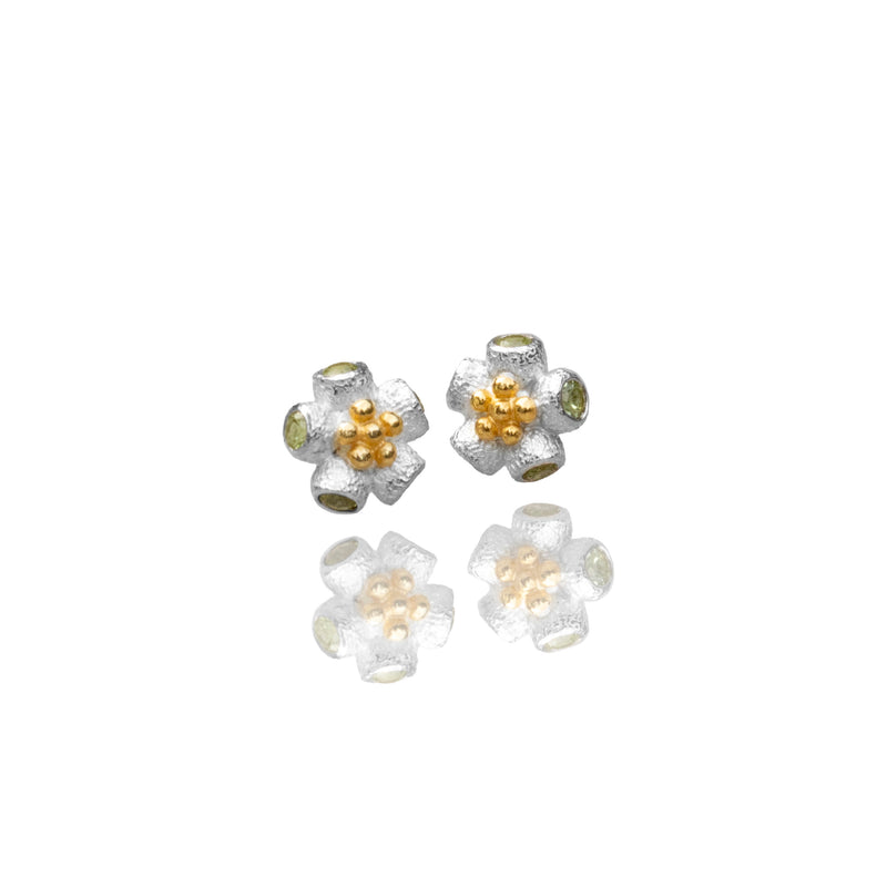 Mini Ophelia Stud Earrings - Peridot