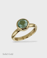 Behrianna Cocktail Ring - 7.5 mm - Solid Gold - Green Tourmaline