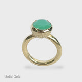 Behrianna Cocktail Ring - 10mm Blue Topaz - Solid Gold