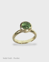 Behrianna Cocktail Ring - 7.5 mm - Peridot - Solid Gold - More Options Available