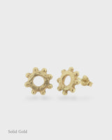 Casia Stud Earrings - Solid Gold