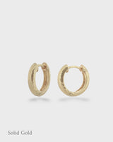 Neo Hinged Hoop Earrings - Solid Gold