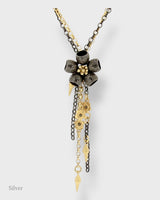 Ophelia Gumnut Flower Necklace - Black Rhodium