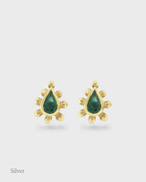 Rimini Stud Earrings - Emeralds