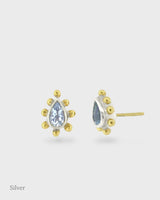 Rimini Stud Earrings - Aquamarine