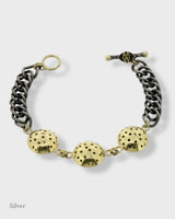 Triple Selene Charm Bracelet - Black & Gold