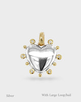 Valentina - Florentine Heart Locket - Silver