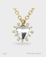 Valentina - Florentine Heart Locket - Silver