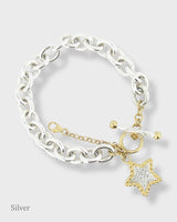 Vesta & Hespe Star - Chunky Trace Bracelet - Silver