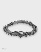 Vinci Identity Bracelet - Black Silver & Diamonds