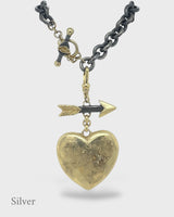 Heart Of Gold - Arrow & Heart Pendant
