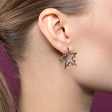 Stella Star Hoops - Black & Gold Vermeil
