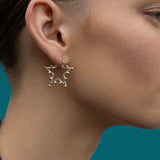Stella Star Hoops - Silver & Gold