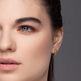 Neo Hinged Hoop Earrings - Solid Gold