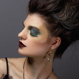 Arianna Earrings - 18ct Solid Gold & Black Silver - Topazes & Diamonds