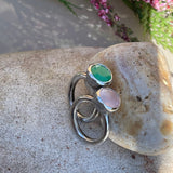 Behrianna Cocktail Ring - 10mm Chrysoprase - Silver