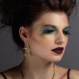 Arianna Earrings - 18ct Solid Gold & Black Silver - Topazes & Diamonds