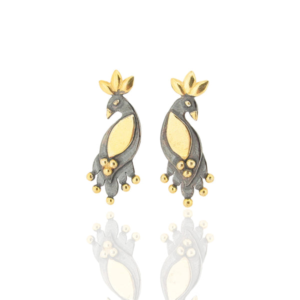 Night Royal Birds - Stud Earrings