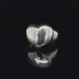 Harmony Sculptural Heart Ring - Silver