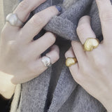 Harmony Sculptural Heart Ring - Silver
