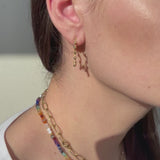 Stella Star Hoops - Black & Gold Vermeil