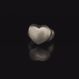 Harmony Sculptural Heart Signet Ring - Silver