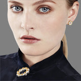Garland Brooch - Black & Gold