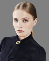 Garland Brooch - Black & Gold