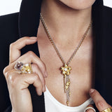 Ophelia Gumnut Flower Necklace - Black Rhodium