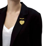 Heart Of Gold - Arrow & Heart Brooch