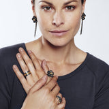Ophelia Gumnut Flower Ring - Black Gold