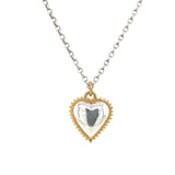 Lulu Heart Pendant - Silver Chain