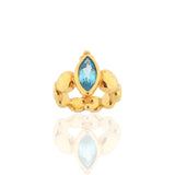 Maya Ring - Blue Topaz - Gold