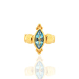 Maya Ring - Blue Topaz - Gold