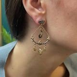 Mini Royal Night Birds - Chandelier Earrings