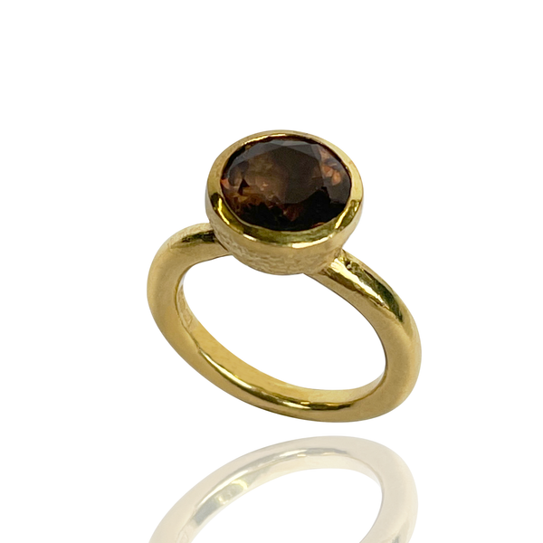 Behrianna Cocktail Ring - 10 mm - Smoky Quartz - 9ct, 14ct & 18ct Gold