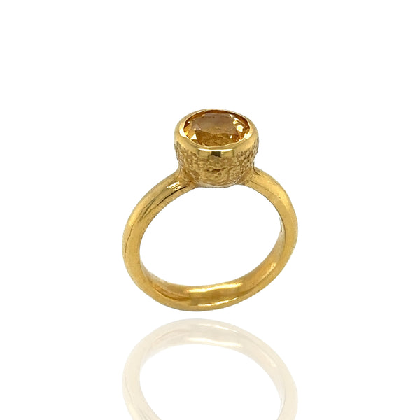 Behrianna Cocktail Ring - 7.5 mm - Citrine - 9ct, 14ct & 18ct Gold