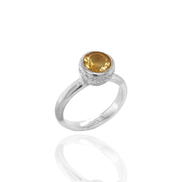 Behrianna Cocktail Ring - 7.5 mm - Citrine - Silver