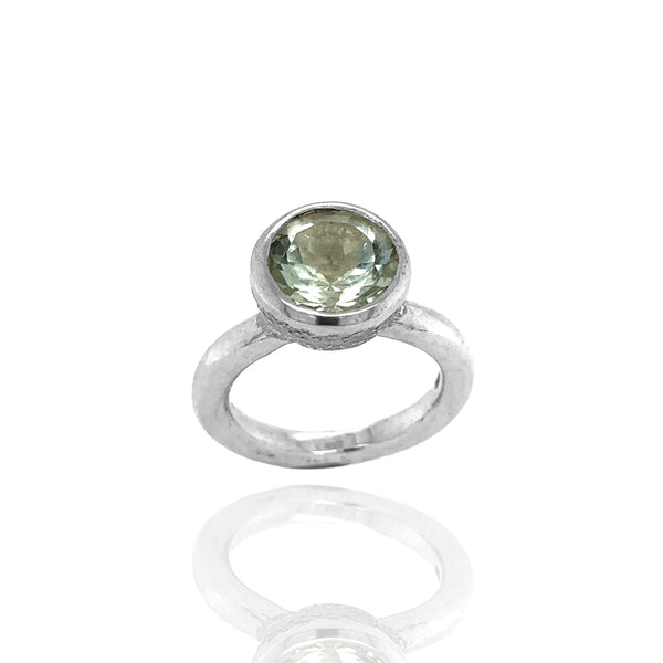 Behrianna Cocktail Ring - Green Amethyst - Silver