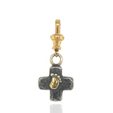 Beamus Baby Foot Cross Charm - Black & Gold