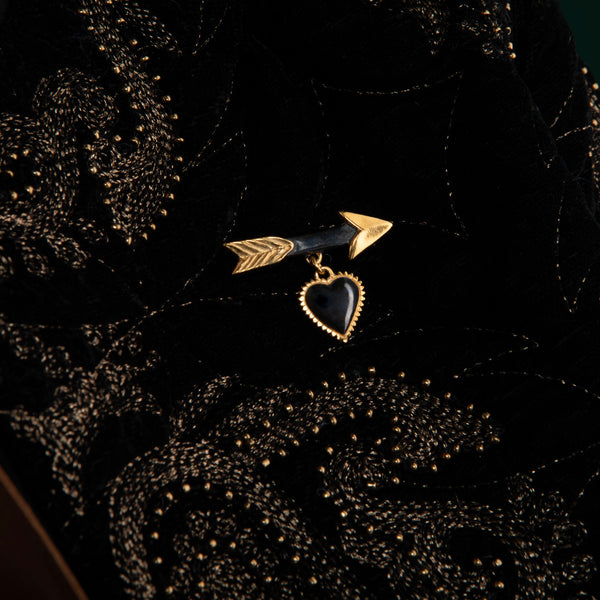 Cupid's Arrow & Lulu Heart Brooch