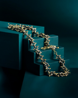 Enriqueta Chain-Necklace - 18ct Solid Gold & Black Silver