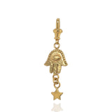 Fatima Hamsa Hand Charm - Fully Gold